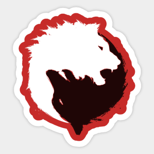 Wolf yin yang Sticker